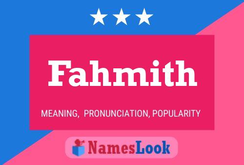 Fahmith Name Poster