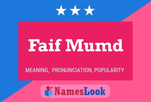 Faif Mumd Name Poster