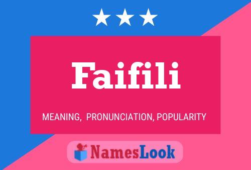 Faifili Name Poster