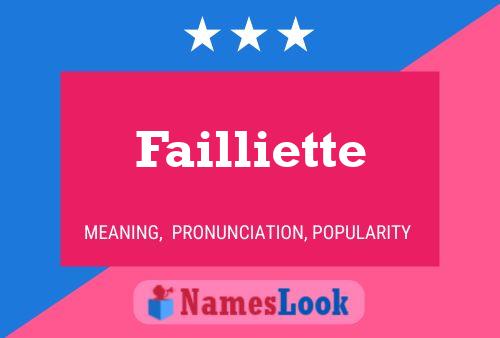 Failliette Name Poster