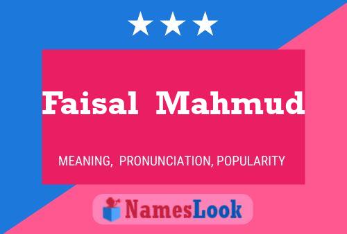 Faisal  Mahmud Name Poster