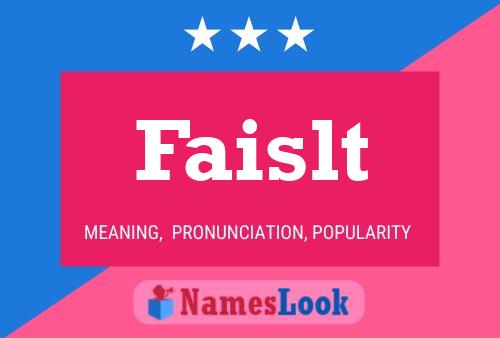 Faislt Name Poster