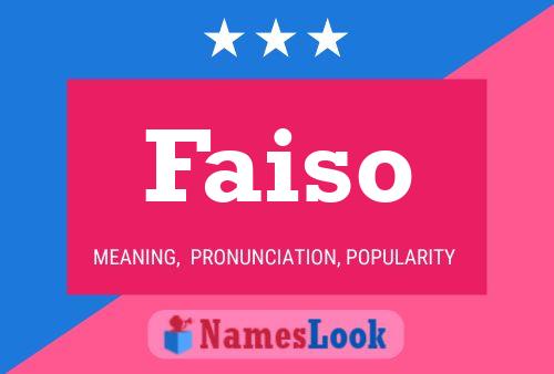 Faiso Name Poster