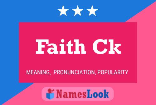 Faith Ck Name Poster