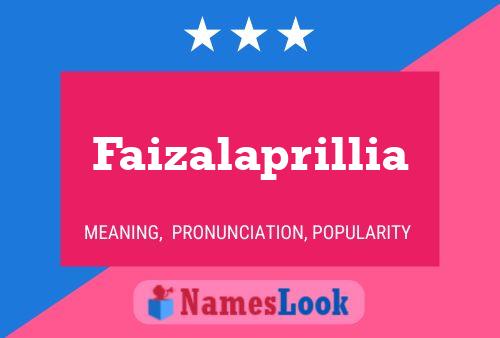 Faizalaprillia Name Poster