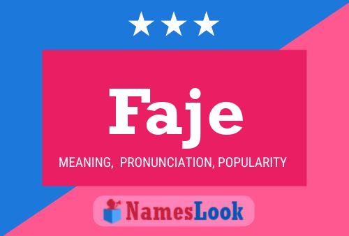 Faje Name Poster