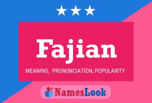 Fajian Name Poster