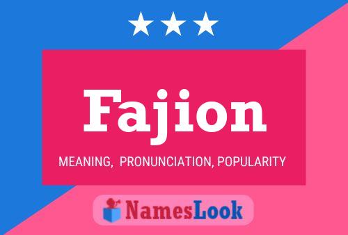 Fajion Name Poster