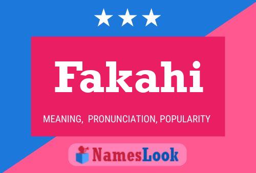 Fakahi Name Poster