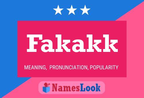 Fakakk Name Poster