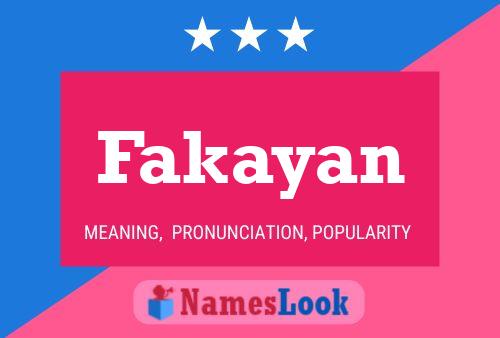 Fakayan Name Poster