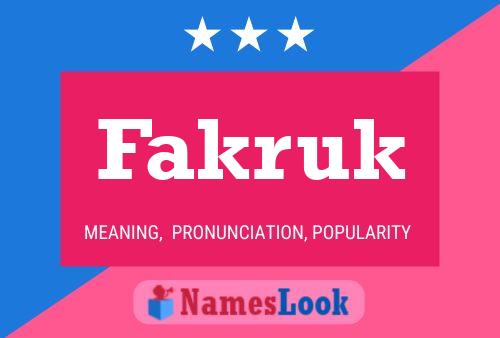 Fakruk Name Poster