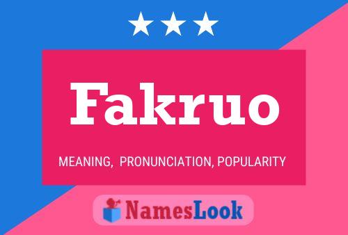 Fakruo Name Poster