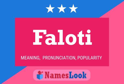 Faloti Name Poster