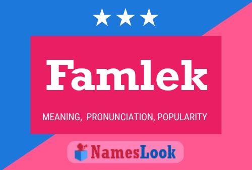 Famlek Name Poster