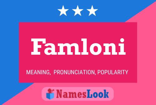 Famloni Name Poster