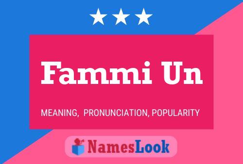 Fammi Un Name Poster