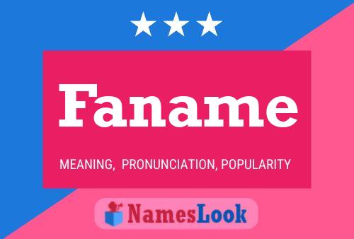 Faname Name Poster