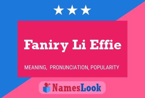 Faniry Li Effie Name Poster