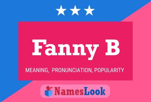 Fanny B Name Poster