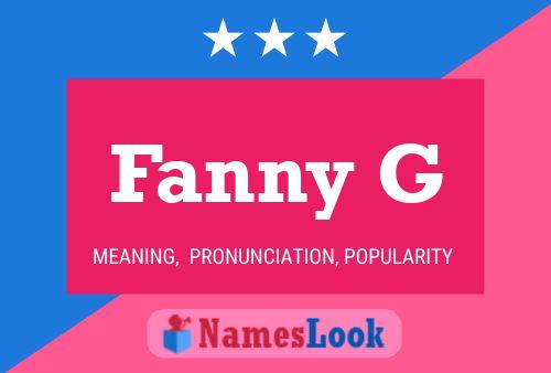 Fanny G Name Poster