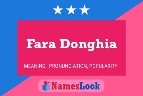 Fara Donghia Name Poster