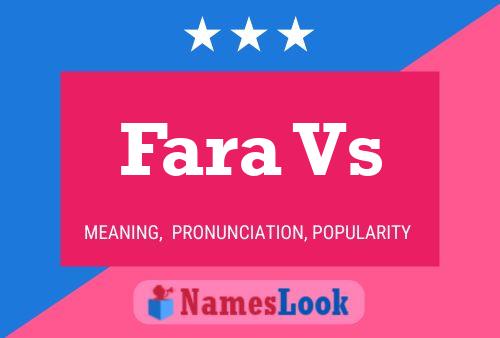 Fara Vs Name Poster