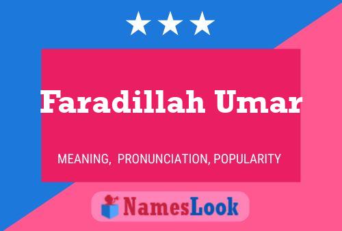 Faradillah Umar Name Poster