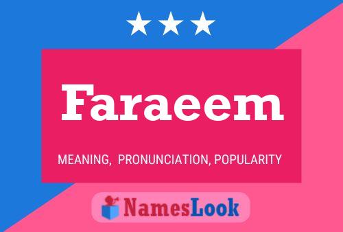 Faraeem Name Poster