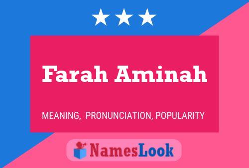 Farah Aminah Name Poster