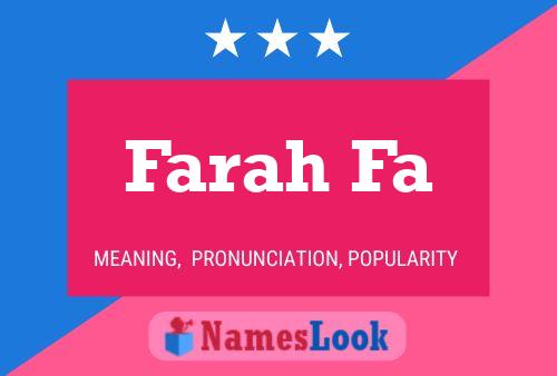 Farah Fa Name Poster