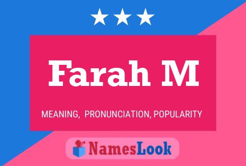 Farah M Name Poster