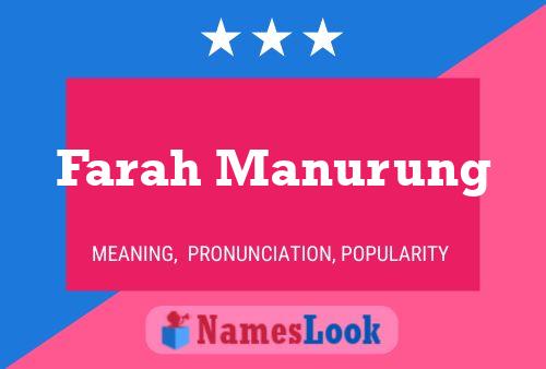 Farah Manurung Name Poster