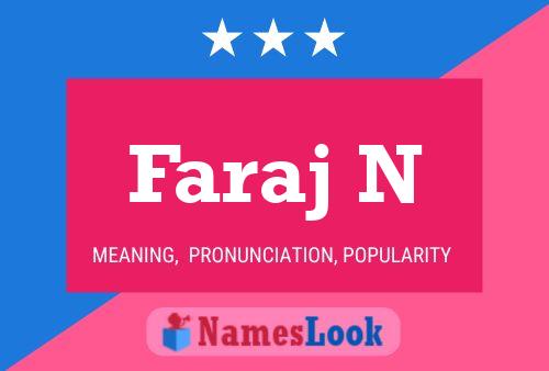 Faraj N Name Poster