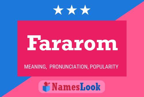 Fararom Name Poster