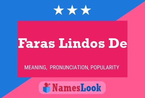 Faras Lindos De Name Poster