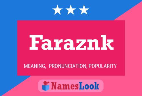 Faraznk Name Poster