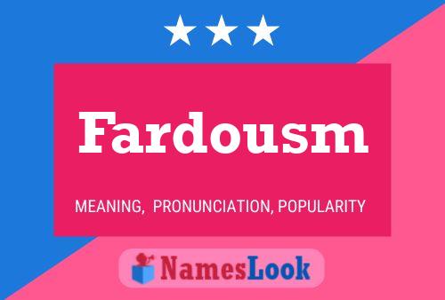 Fardousm Name Poster