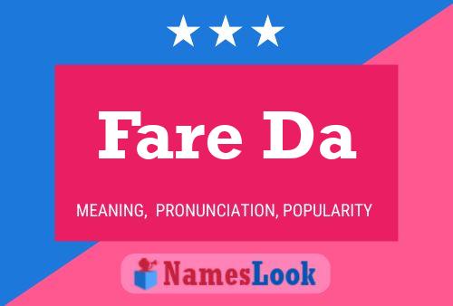 Fare Da Name Poster