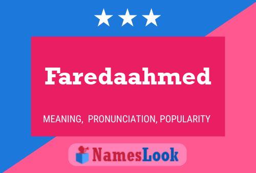 Faredaahmed Name Poster