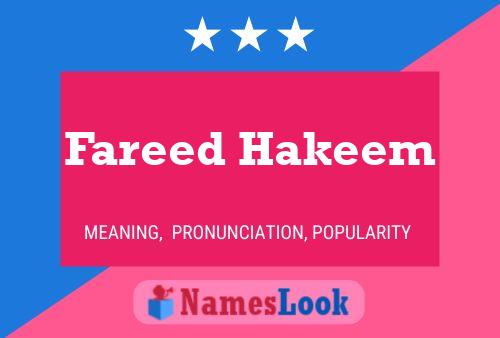 Fareed Hakeem Name Poster