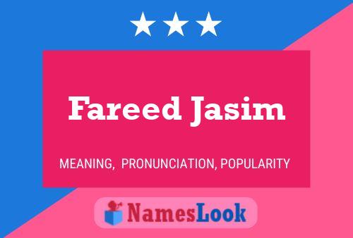 Fareed Jasim Name Poster