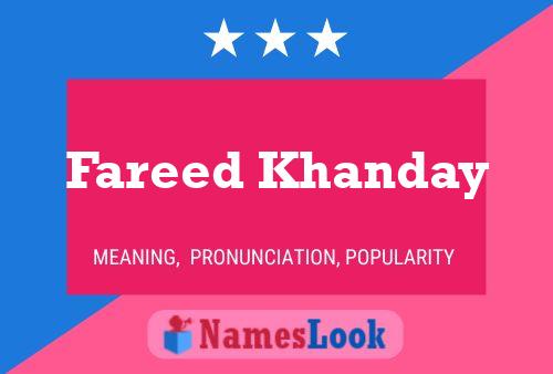 Fareed Khanday Name Poster