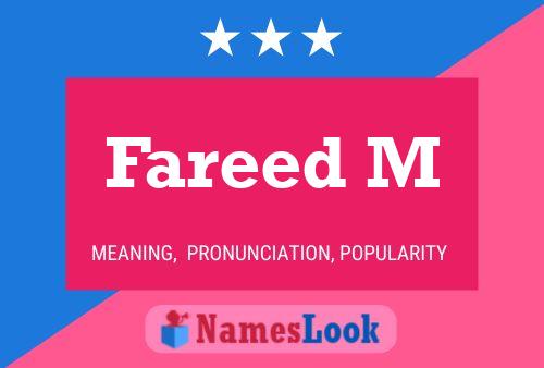 Fareed M Name Poster