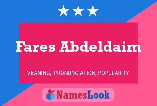 Fares Abdeldaim Name Poster