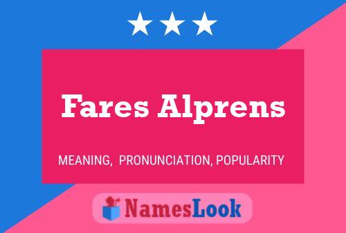 Fares Alprens Name Poster