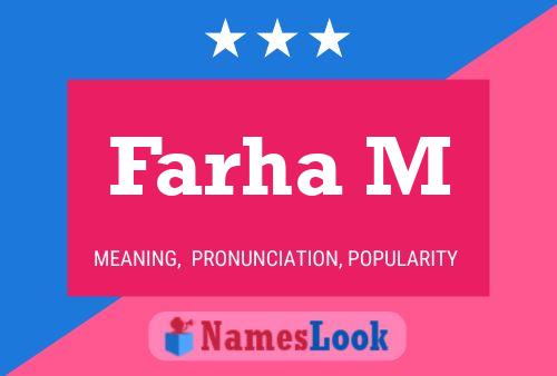 Farha M Name Poster