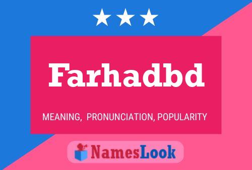 Farhadbd Name Poster