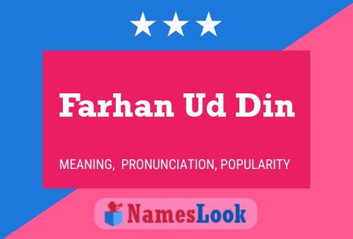 Farhan Ud Din Name Poster