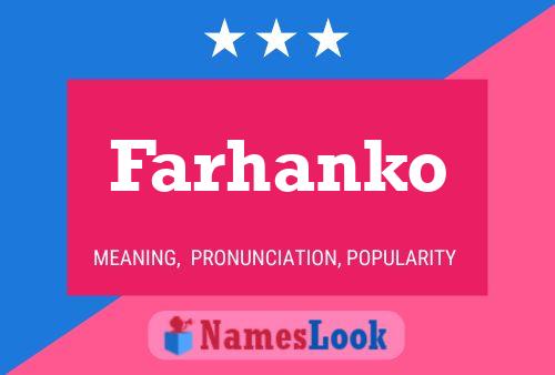 Farhanko Name Poster